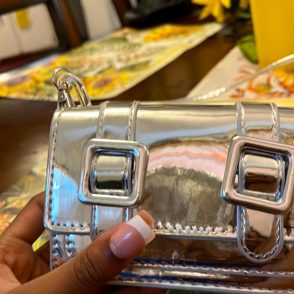 Silver mini fashion purse